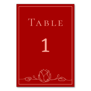 Mesa Tarjeta de número de tabla Boda personalizada de L
