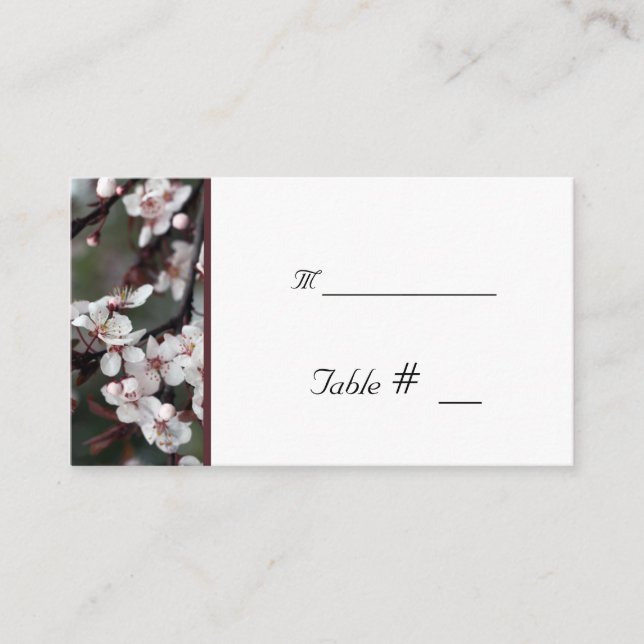 Mesa tarjeta de número de tabla con dirección de recepc (Anverso)