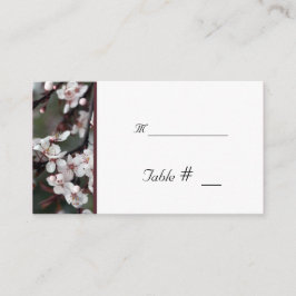 Mesa tarjeta de número de tabla con dirección de recepc