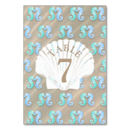 Mesa Tarjeta de número de tabla de arena y pez Boda de 
