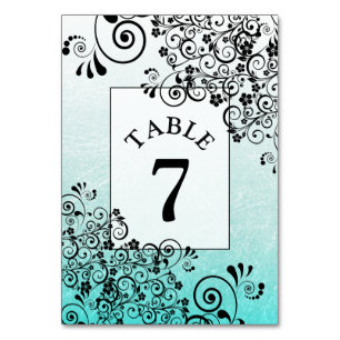 Mesa Tarjeta de número de tabla de Boda de abdomen verd
