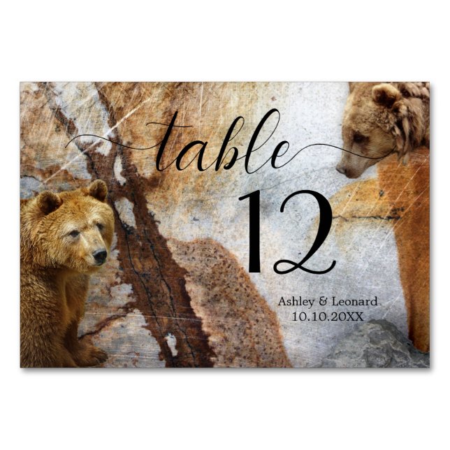 Mesa Tarjeta de número de tabla de Boda de diseño indus (Anverso)