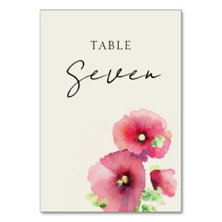 Mesa Tarjeta de número de tabla de Boda de flores silve