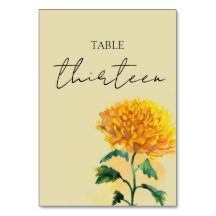 Tarjeta de número de tabla de Boda de flores silve