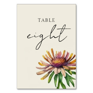 Mesa Tarjeta de número de tabla de Boda de flores silve