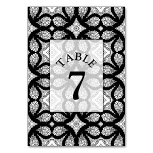 Mesa Tarjeta de número de tabla de Boda de Mandala en b