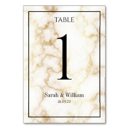 Mesa Tarjeta de número de tabla de Boda de Mármol blanc