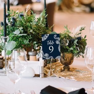Mesa Tarjeta de número de tabla de Boda de pulpo náutic