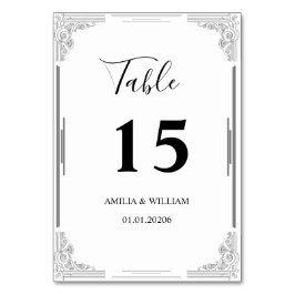 Mesa Tarjeta de número de tabla de boda | Estilo minima