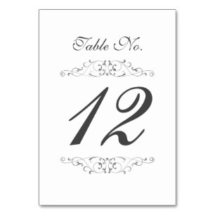 Mesa Tarjeta de número de tabla de Boda floreciente de