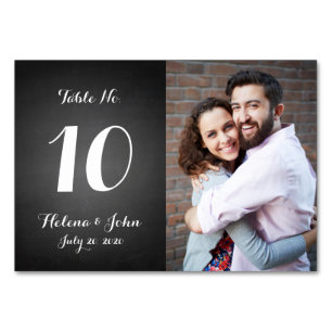Mesa Tarjeta de número de tabla de Boda fotográfico mod
