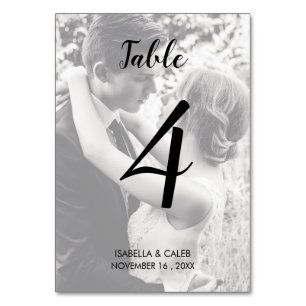 Mesa Tarjeta de número de tabla de Boda fotográfico per