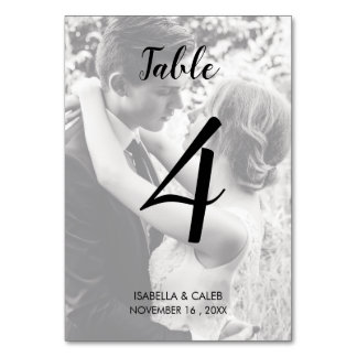 Mesa Tarjeta de número de tabla de Boda fotográfico per
