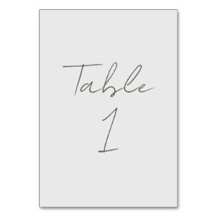 Mesa Tarjeta de número de tabla de boda personalizada