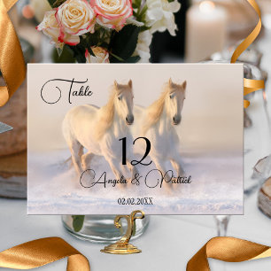 Mesa Tarjeta de número de tabla de bodas de invierno pa