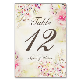 Mesa Tarjeta de número de tabla de cosecha de color de 