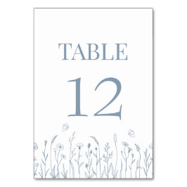 Mesa Tarjeta de número de tabla de flores silvestres y