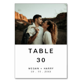 Mesa Tarjeta de número de tabla de fotos simple moderna