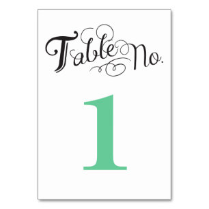 Mesa Tarjeta de número de tabla de historias de amor