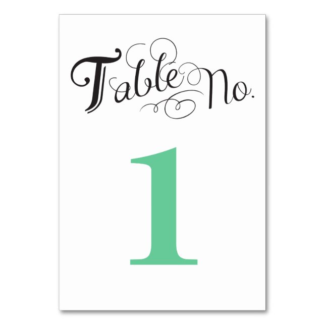 Mesa Tarjeta de número de tabla de historias de amor (Reverso)