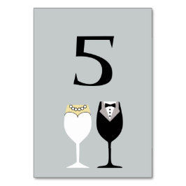 Mesa Tarjeta de número de tabla de lentes de vino para 