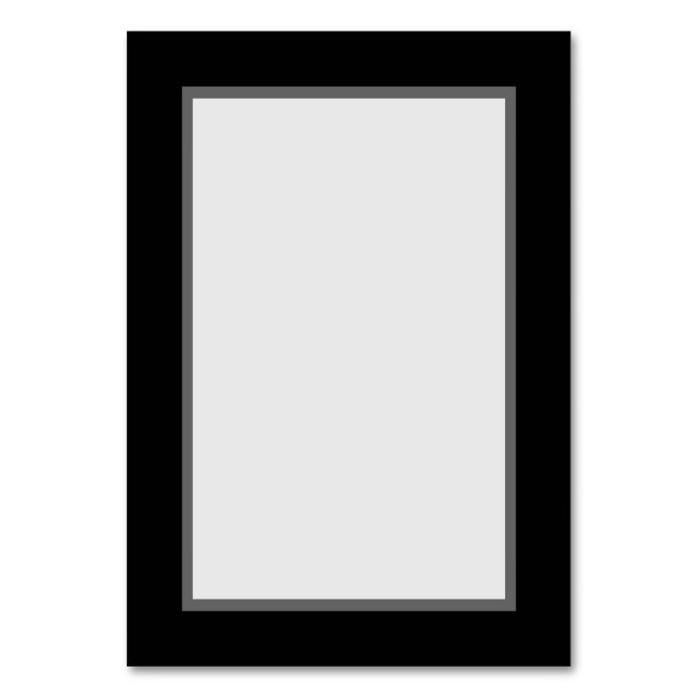 Mesa Tarjeta de número de tabla de personalizable (negr (Anverso)