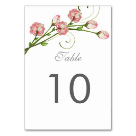 Mesa Tarjeta de número de tabla de Rosas de jardín
