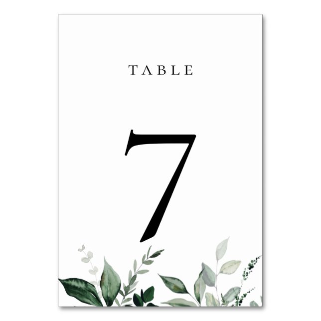 Mesa Tarjeta de número de tabla de vegetación botánica  (Anverso)