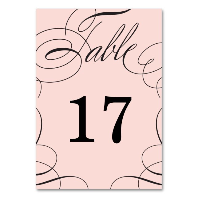 Mesa Tarjeta de número de tabla del Boda de intercambio (Anverso)