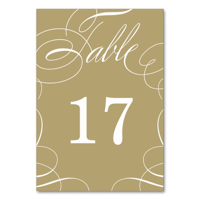 Mesa Tarjeta de número de tabla del Boda de intercambio (Anverso)