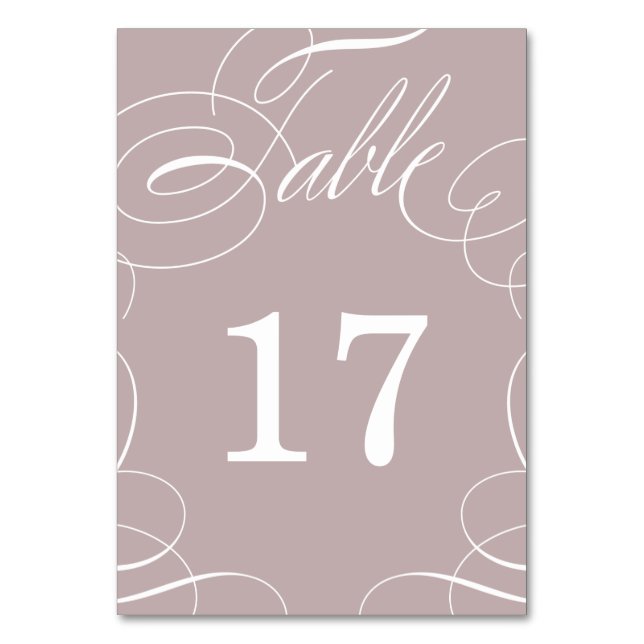 Mesa Tarjeta de número de tabla del Boda de intercambio (Anverso)