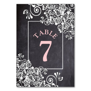 Mesa Tarjeta de número de tabla del Boda de pizarra