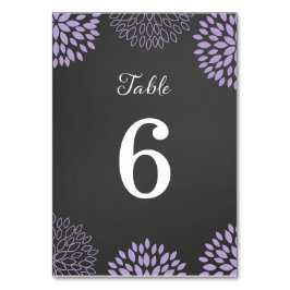 Mesa Tarjeta de número de tabla del Boda de pizarra mor