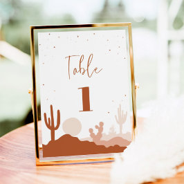 Mesa Tarjeta de número de tabla del Boda del desierto