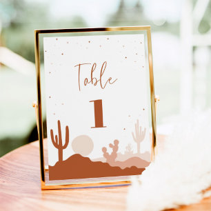 Mesa Tarjeta de número de tabla del Boda del desierto