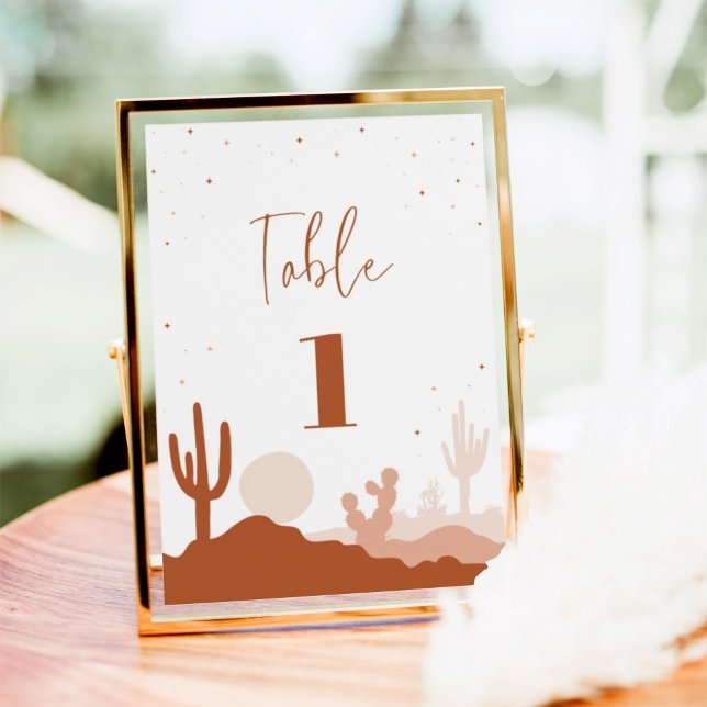Mesa Tarjeta de número de tabla del Boda del desierto (Subido por el creador)