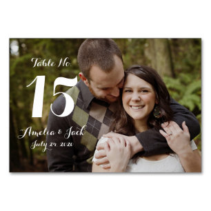 Mesa Tarjeta de número de tabla del Boda fotográfico de