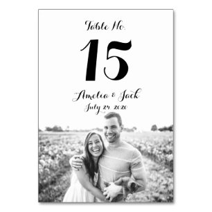 Mesa Tarjeta de número de tabla del Boda fotográfico de