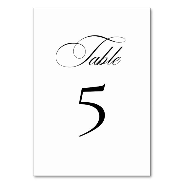 Mesa Tarjeta de número de tabla elegante formal (Anverso)