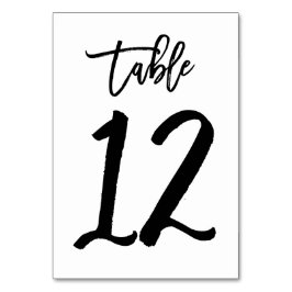 Mesa Tarjeta de número de tabla manuscrita de moda | Cu