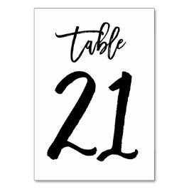 Mesa Tarjeta de número de tabla manuscrita de moda | Cu