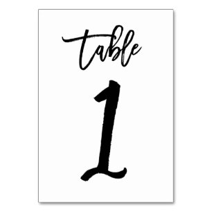 Mesa Tarjeta de número de tabla manuscrita de moda Cu