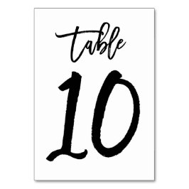 Mesa Tarjeta de número de tabla manuscrita de moda | Cu