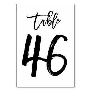Mesa Tarjeta de número de tabla manuscrita de moda   Cu