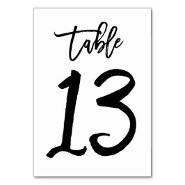 Mesa Tarjeta de número de tabla manuscrita de moda | Cu
