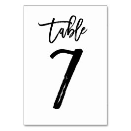 Mesa Tarjeta de número de tabla manuscrita de moda | Cu
