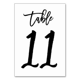 Mesa Tarjeta de número de tabla manuscrita de moda   Cu