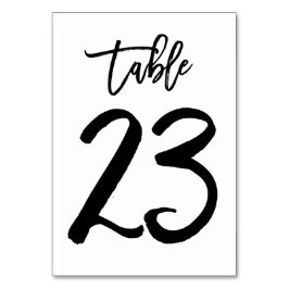 Mesa Tarjeta de número de tabla manuscrita de moda | Cu