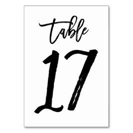 Mesa Tarjeta de número de tabla manuscrita de moda | Cu