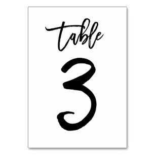 Mesa Tarjeta de número de tabla manuscrita de moda Cu